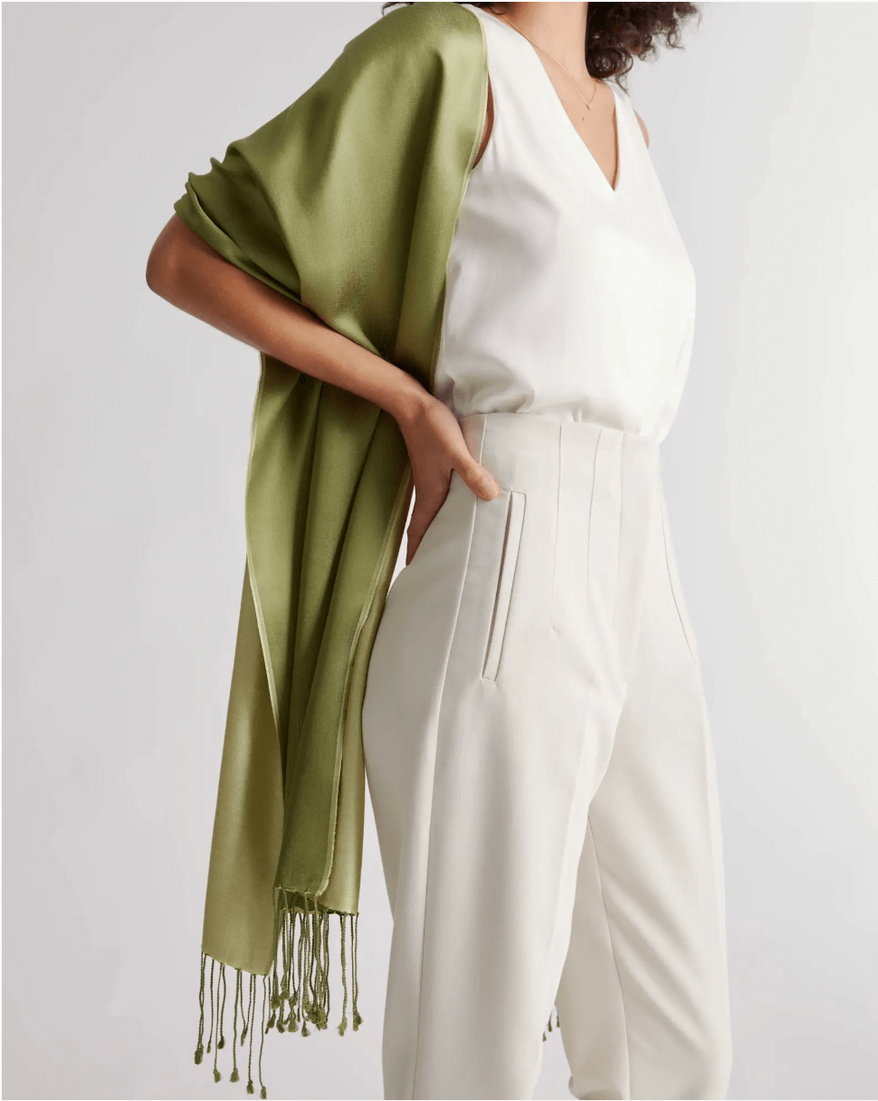 quince silk scarf